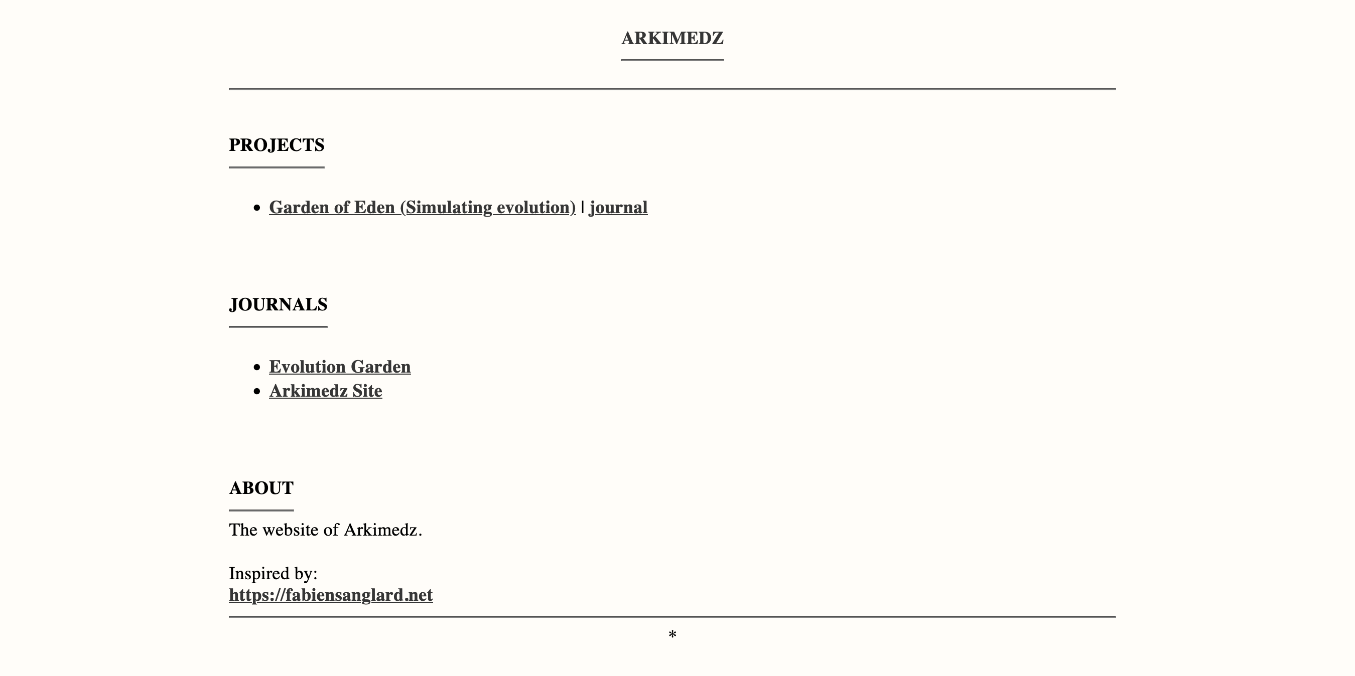 Arkimedz.com Index Page